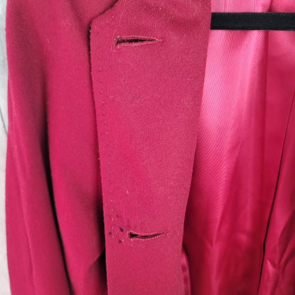 Pendleton Red Merino Wool Coat 4P - Picture 8 of 13